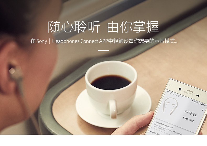 Sony\/索尼 WI-1000X 无线蓝牙降噪耳机入耳颈
