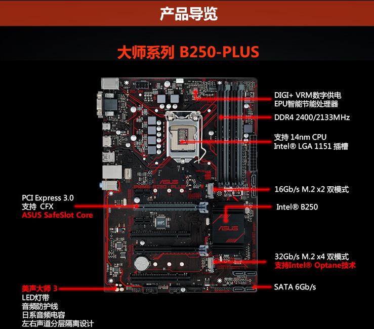 郑州华硕主板专卖郑州迈联科技华硕B250 PLU